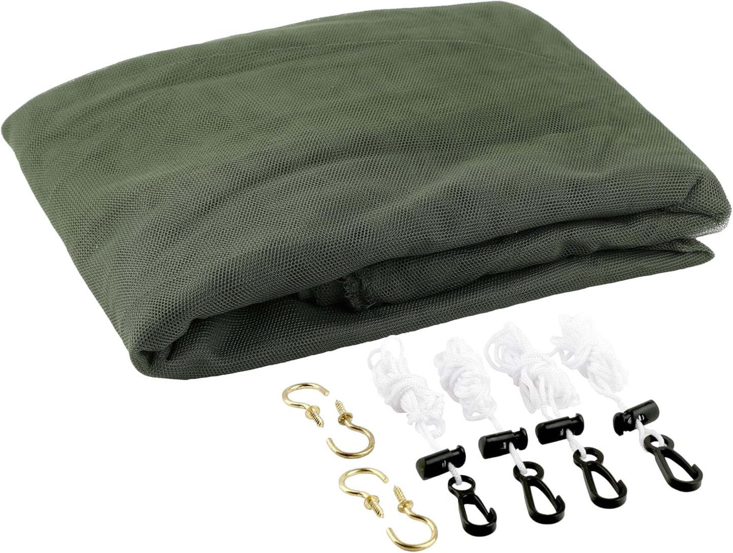 Coghlan's Double Rectangular Mosquito Net – Insect Protection for Camping, Hiking & Travel – Fits Two Sleeping Bags or Cots – Includes Setup Kit & Carry Bag – Green, 63" x 78" x 78"