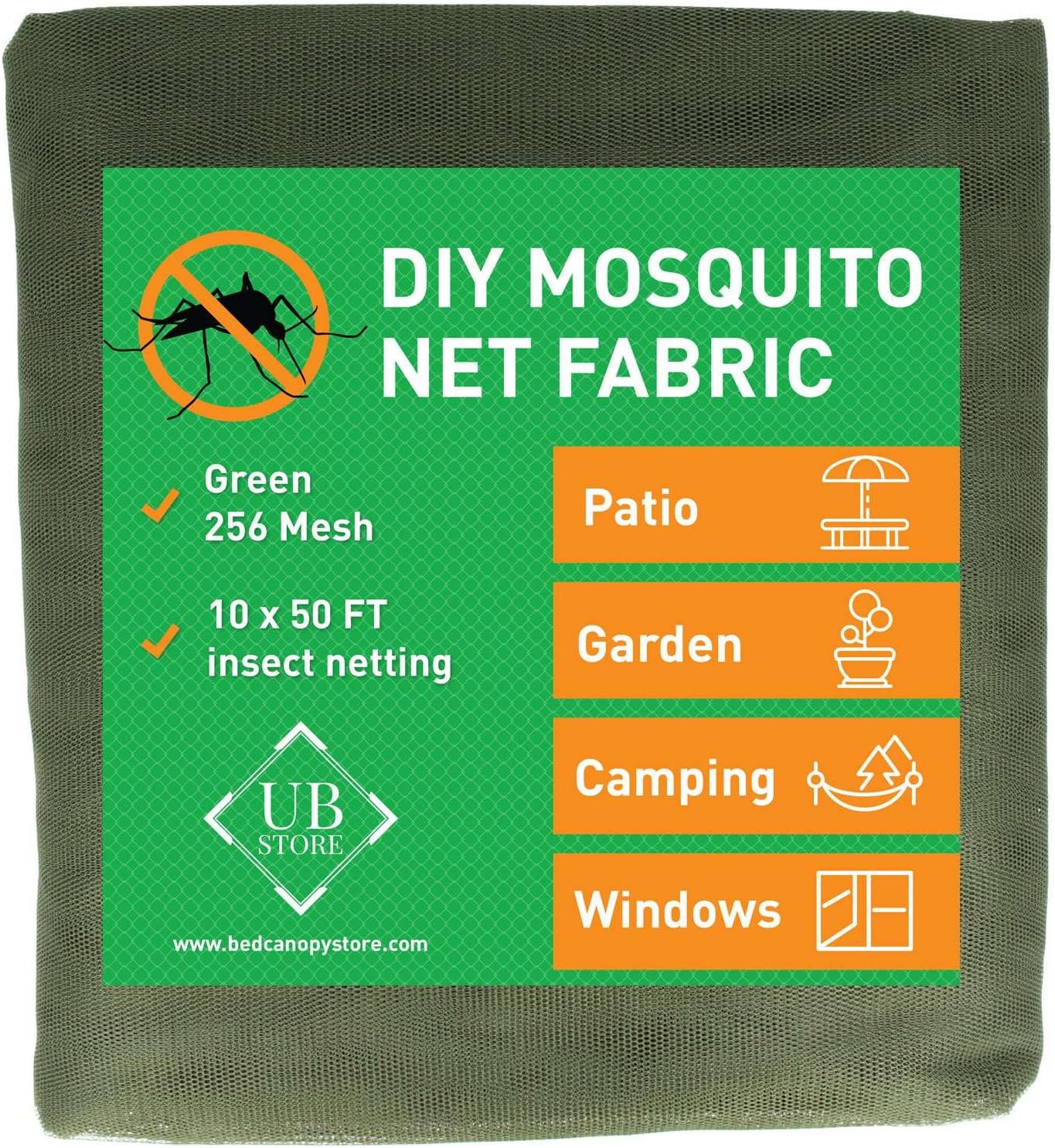 Black DIY Mosquito Net Fabric | 10x20 FT Netting | Insect Cover for Garden, Patio, Outdoor & Windows | Multiple Sizes in Black, White & Green | Raised Bed Screen Mesh Barrier