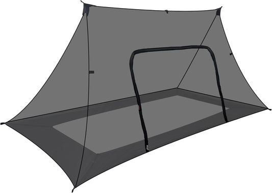 Onewind Camping Mosquito Net for Cot, Shelter Bugnet Camping Screen Room Ultralight No-See-Um Breathable Mesh Bugnet Mosquito Netting with Double Sided Zipper, Black