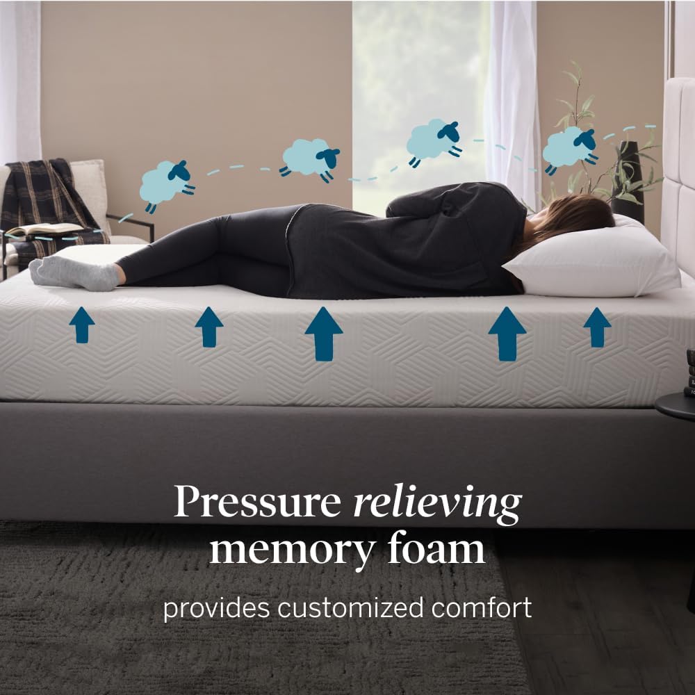 LUCID 10 Inch Memory Foam Mattress - Medium Feel - Infused with Bamboo Charcoal and Gel - Bed in a Box - Temperature Regulating - Pressure Relief - Breathable - Twin Size