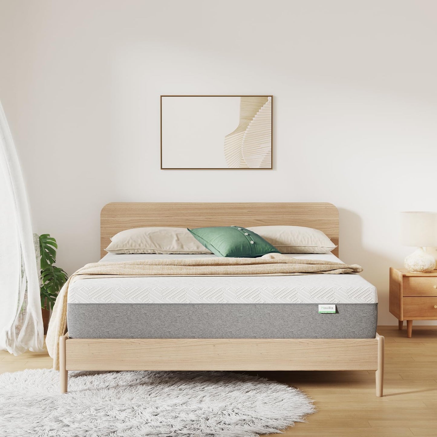 Novilla King Size Mattress, 12 Inch Gel Memory Foam King Mattress for Cool Night & Pressure Relief, Medium Plush Feel with Motion Isolating, Bliss