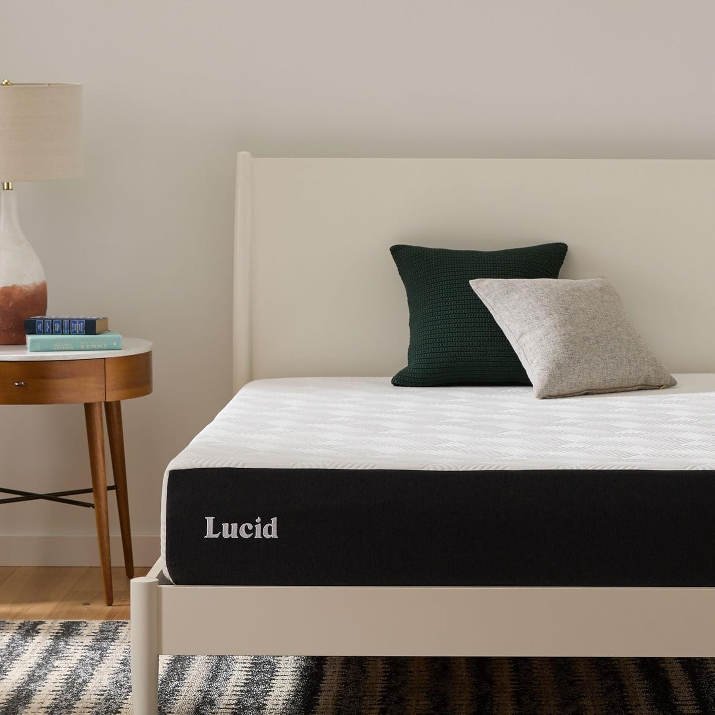 LUCID 10 Inch Memory Foam Mattress - Medium Feel - Infused with Bamboo Charcoal and Gel - Bed in a Box - Temperature Regulating - Pressure Relief - Breathable - Twin Size