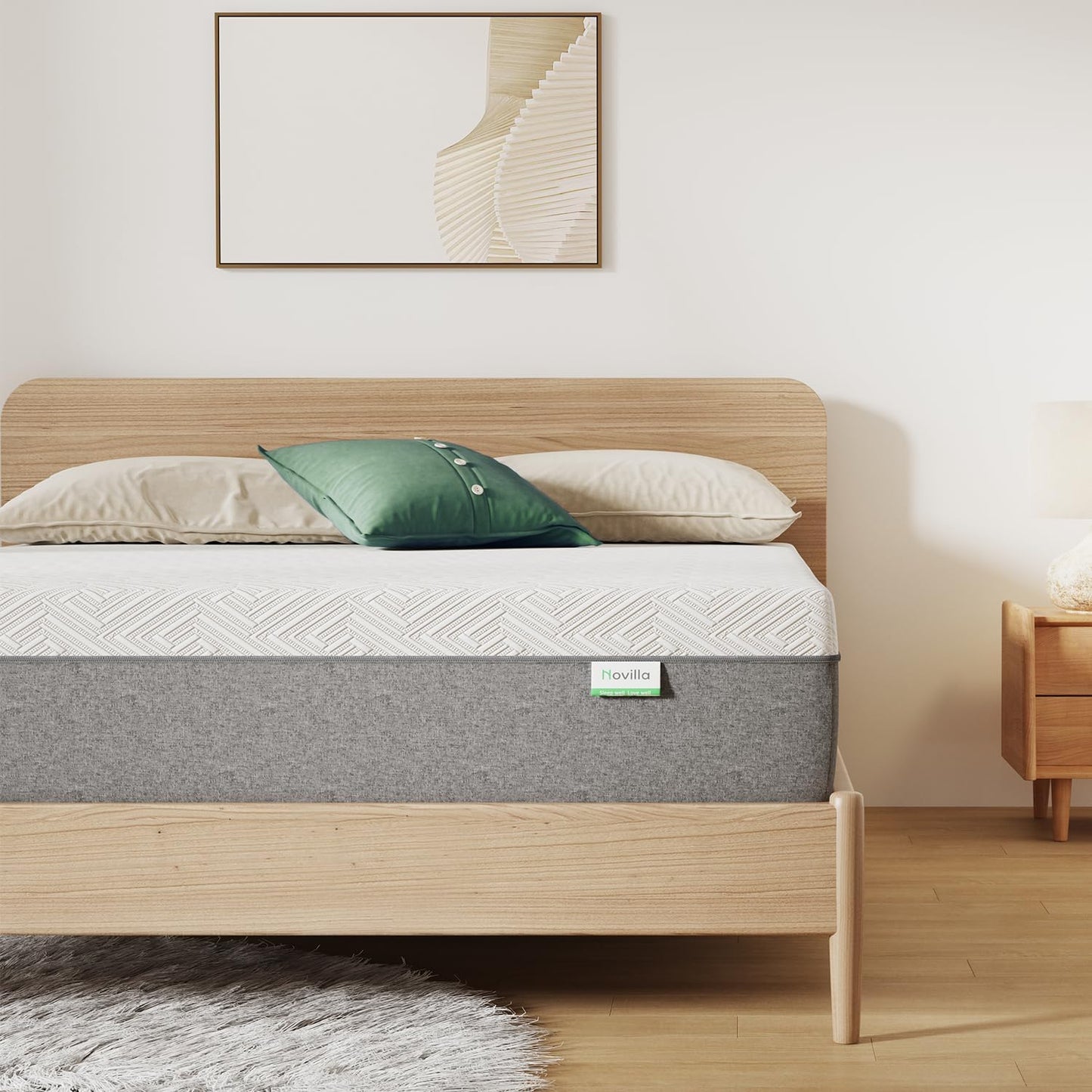 Novilla King Size Mattress, 12 Inch Gel Memory Foam King Mattress for Cool Night & Pressure Relief, Medium Plush Feel with Motion Isolating, Bliss