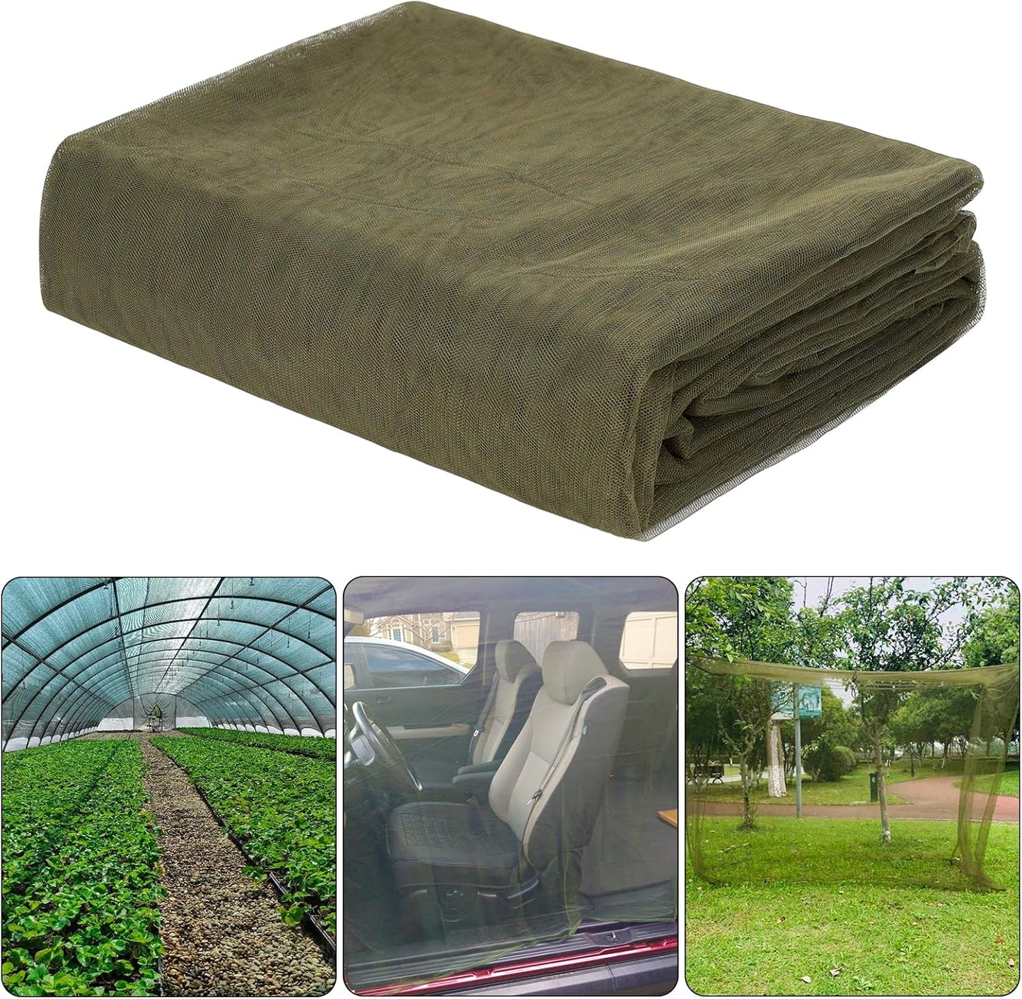 39x10Ft Mosquito Netting Garden Mesh Netting,Fly Bird Net Barrier Hunting Blind Plant Protecting Net, 3x12m Black
