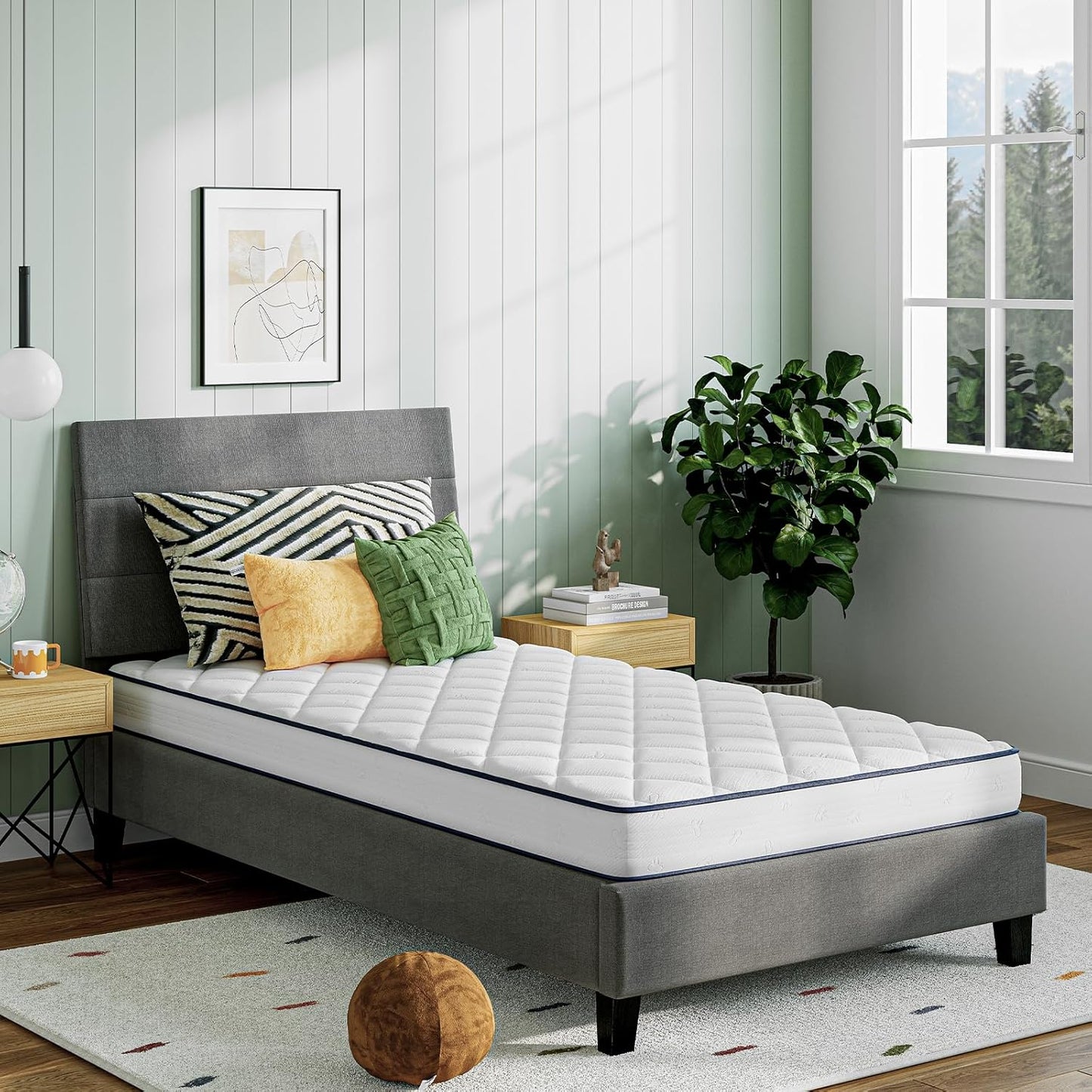 Novilla King Mattress, 12 Inch Hybrid Mattress King with Comfort Foam, Innerspring Pillow Top Mattresses in a Box, Comfort Layer for Pressure & Pain Relief, Soft Feel but Supportive