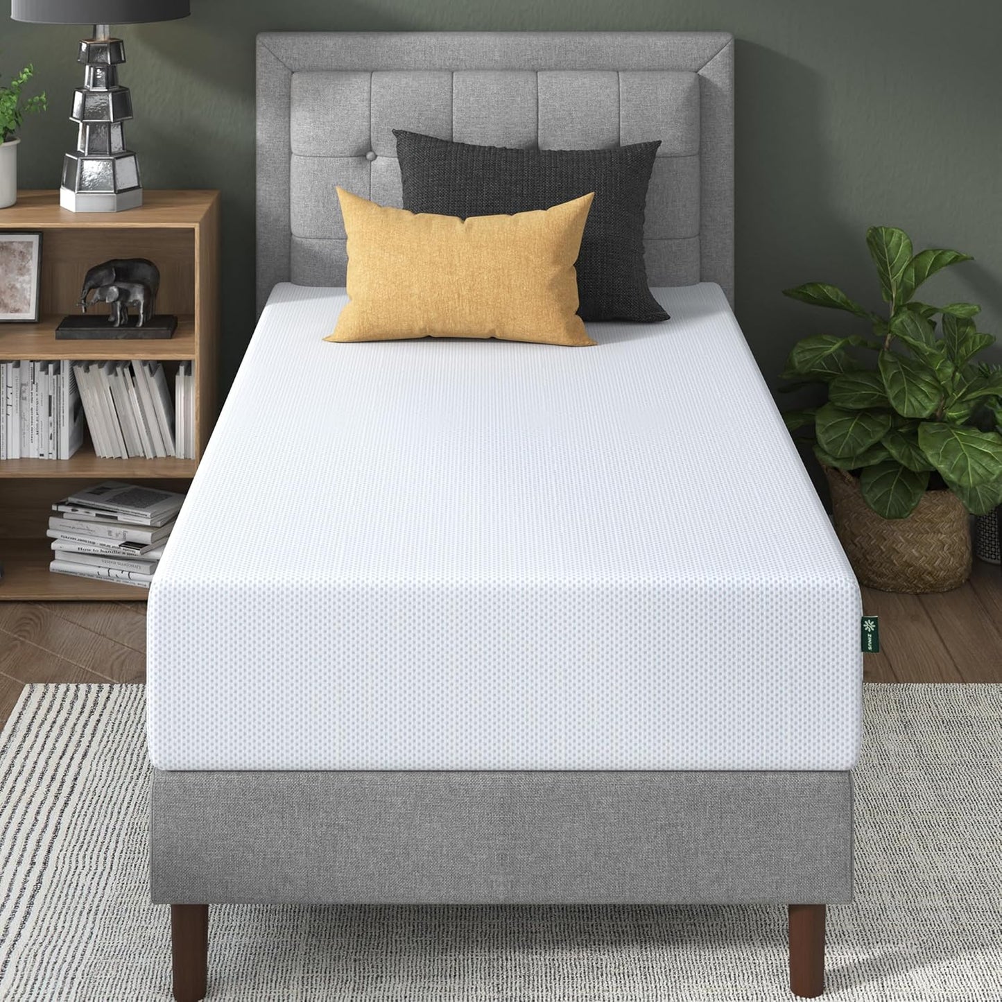 ZINUS 8 Inch Green Tea Cooling Memory Foam Mattress [New Version], Full, Fiberglass Free, Medium Firmness, Cooling Gel Foam, Certified Safe Foams & Fabric, Mattress in A Box